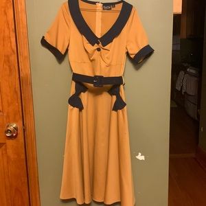 Voodoo Vixen Navy Bow Dress